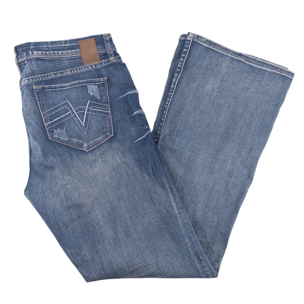 Dear John Women's Size 32 Envy Mid Rise Curvy‎ Bootcut Medium Blue Wash Jeans